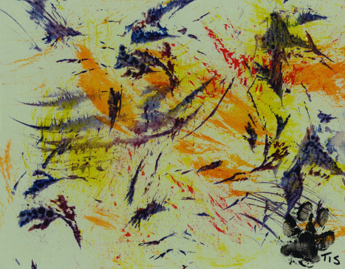 Buy a piece of art to help with cancer research. Cancer donations are made to the AKC Canine Health Foundation